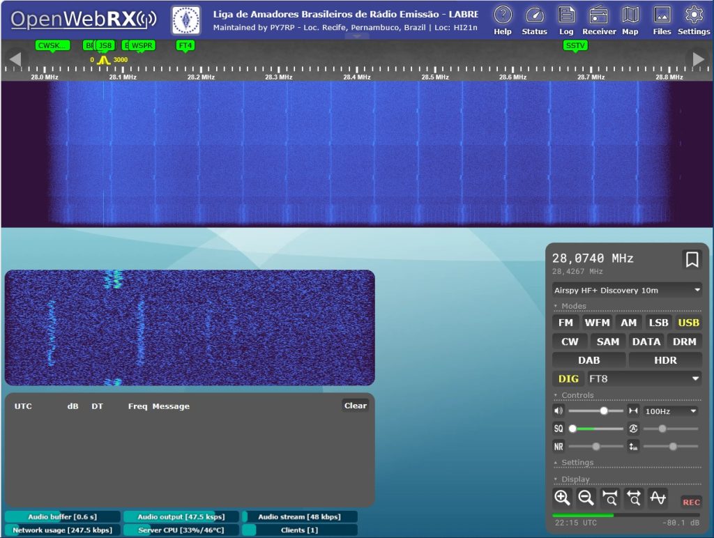 WebSDR da LABRE-PE